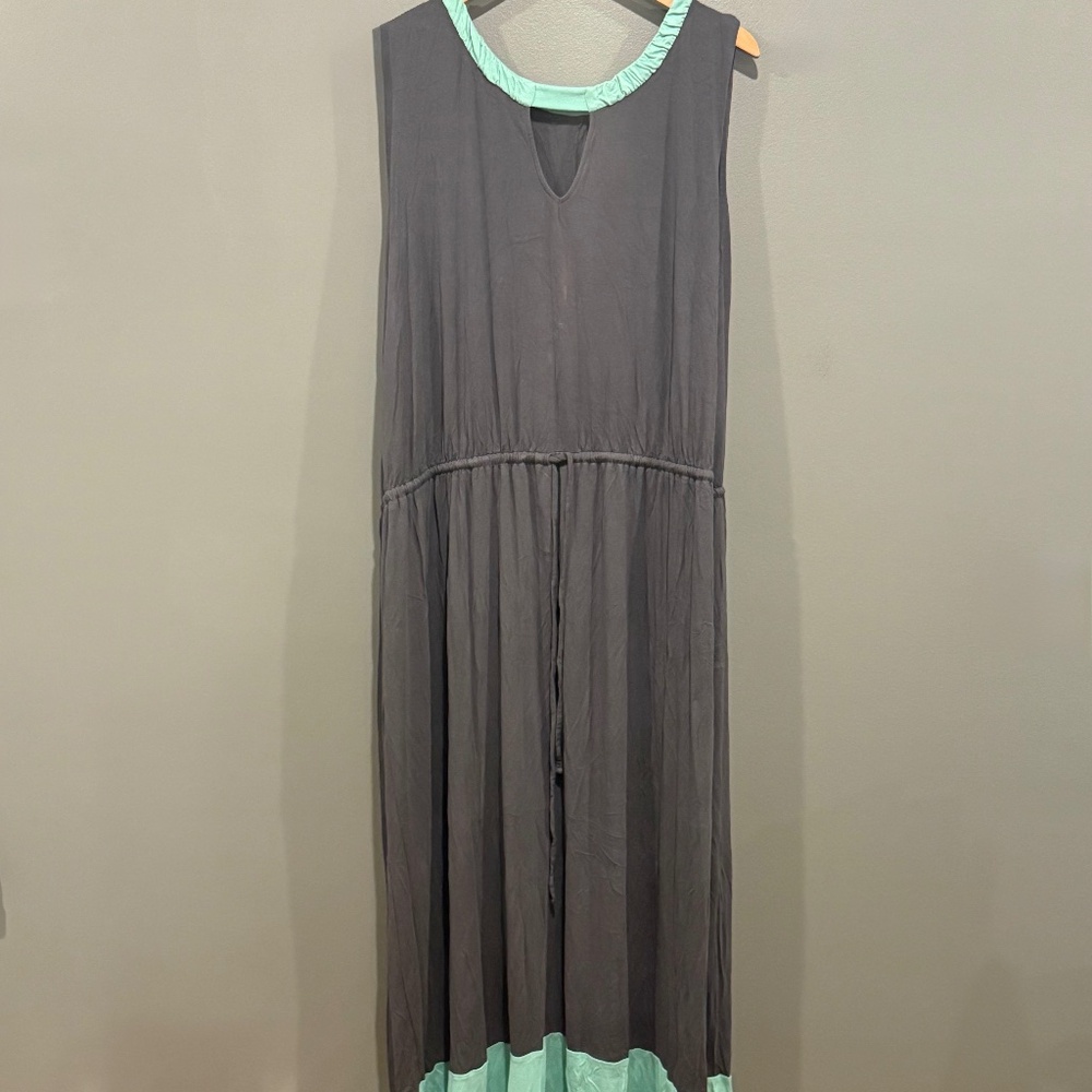 *GENTLY WORN* Merona Plus Size 4 Keyhole Neck Drawstring Waist Maxi Dress